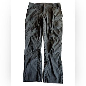 Women's‎ Kuhl Nylon Cargo Rollup Hiking Outdoor Pants, Black, Size 6